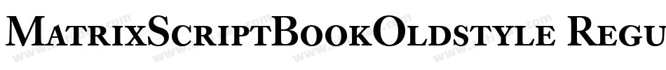 MatrixScriptBookOldstyle Regular字体转换